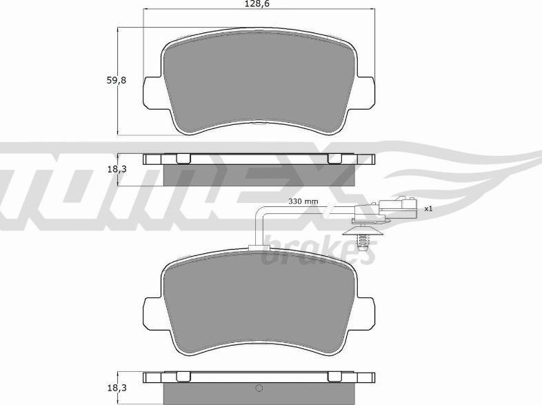 TOMEX brakes TX 16-48 - Kit de plaquettes de frein, frein à disque cwaw.fr