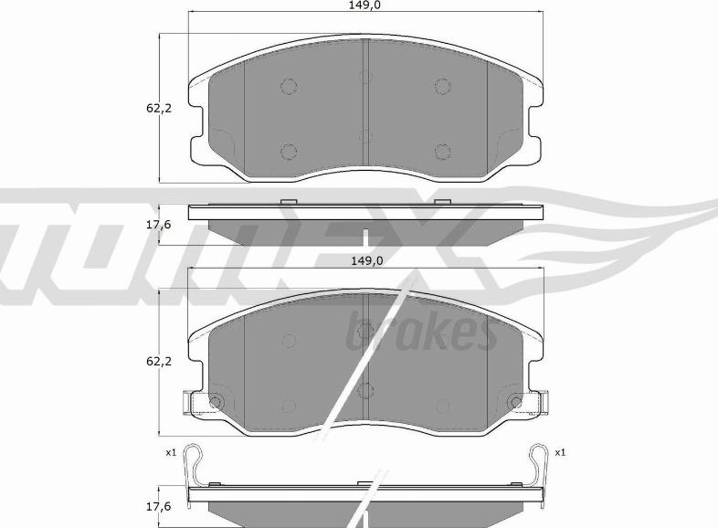 TOMEX brakes TX 16-42 - Kit de plaquettes de frein, frein à disque cwaw.fr