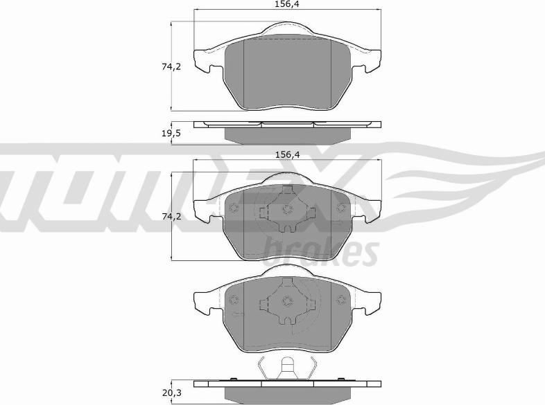 TOMEX brakes TX 16-54 - Kit de plaquettes de frein, frein à disque cwaw.fr