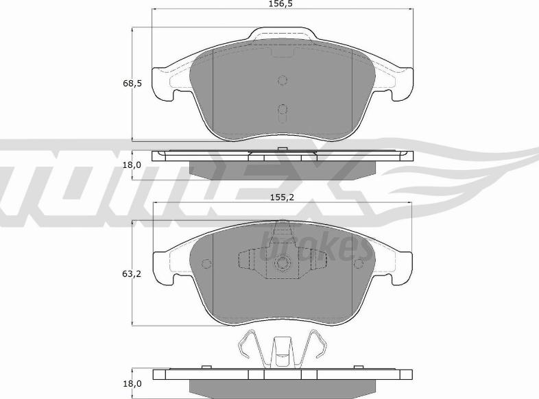 TOMEX brakes TX 16-56 - Kit de plaquettes de frein, frein à disque cwaw.fr