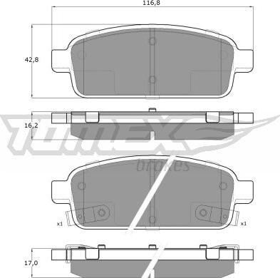 TOMEX brakes TX 16-52 - Kit de plaquettes de frein, frein à disque cwaw.fr