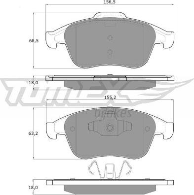 TOMEX brakes TX 16-65 - Kit de plaquettes de frein, frein à disque cwaw.fr