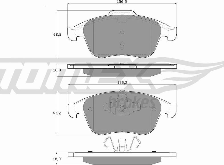 TOMEX brakes TX 16-65 - Kit de plaquettes de frein, frein à disque cwaw.fr