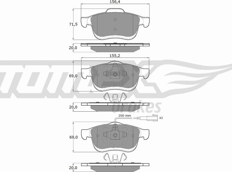 TOMEX brakes TX 16-63 - Kit de plaquettes de frein, frein à disque cwaw.fr