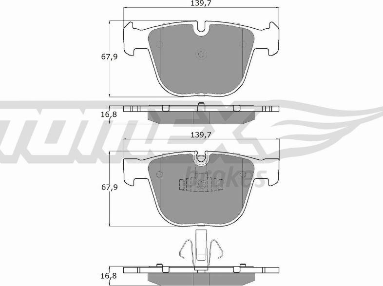 TOMEX brakes TX 16-67 - Kit de plaquettes de frein, frein à disque cwaw.fr