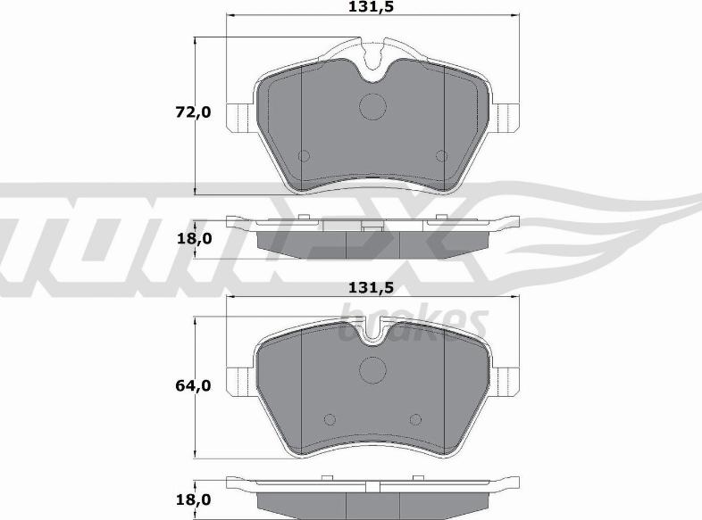 TOMEX brakes TX 16-04 - Kit de plaquettes de frein, frein à disque cwaw.fr