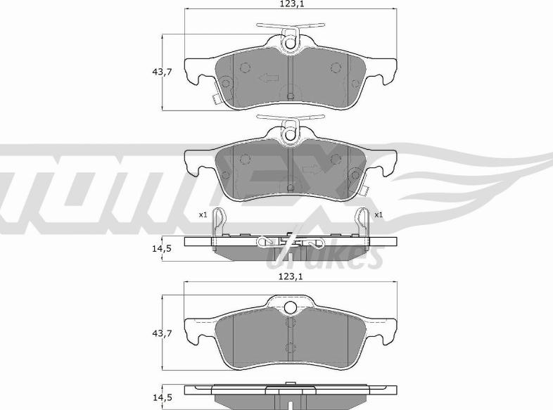 TOMEX brakes TX 16-031 - Kit de plaquettes de frein, frein à disque cwaw.fr