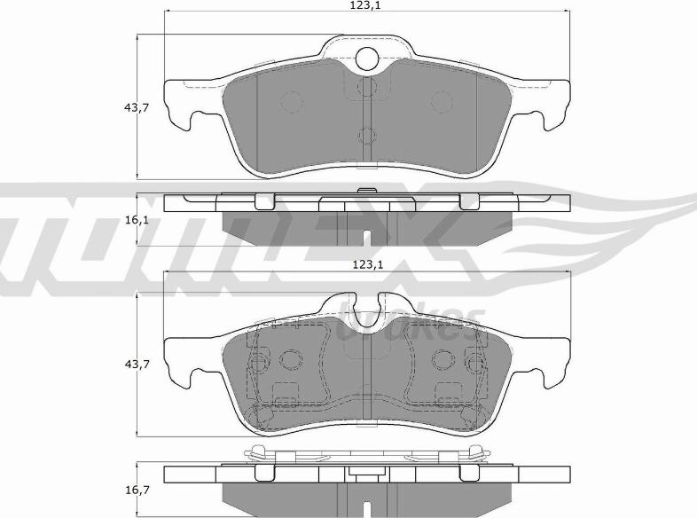 TOMEX brakes TX 16-03 - Kit de plaquettes de frein, frein à disque cwaw.fr