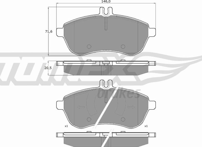 TOMEX brakes TX 16-02 - Kit de plaquettes de frein, frein à disque cwaw.fr