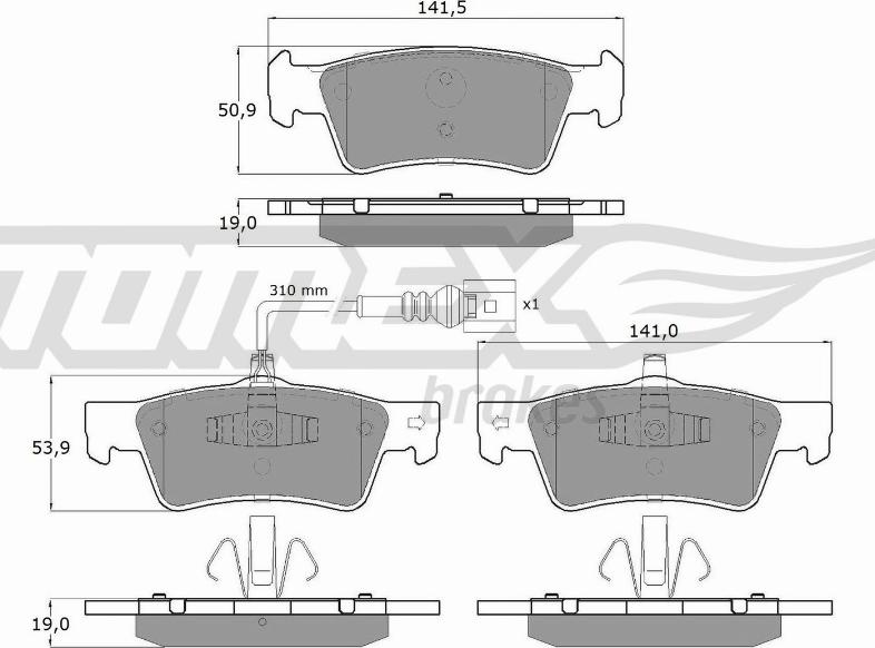 TOMEX brakes TX 16-14 - Kit de plaquettes de frein, frein à disque cwaw.fr