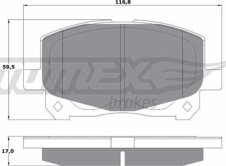 TOMEX brakes TX 16-11 - Kit de plaquettes de frein, frein à disque cwaw.fr