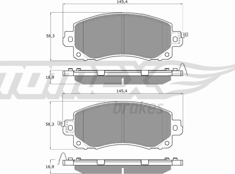 TOMEX brakes TX 16-12 - Kit de plaquettes de frein, frein à disque cwaw.fr