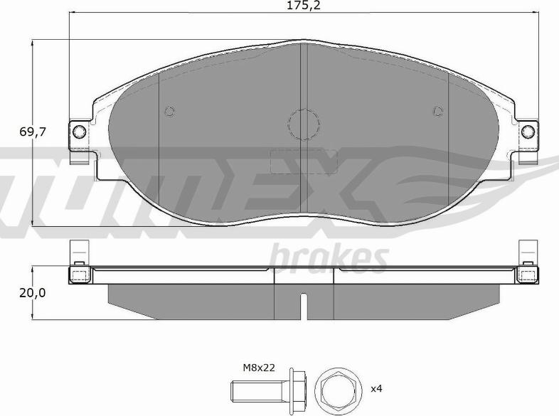 TOMEX brakes TX 16-842 - Kit de plaquettes de frein, frein à disque cwaw.fr