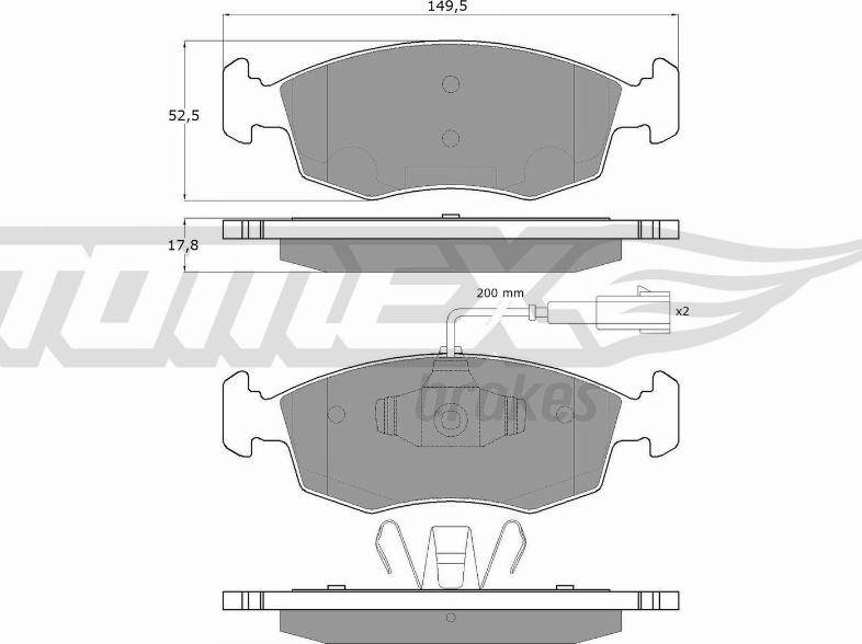 TOMEX brakes TX 16-88 - Kit de plaquettes de frein, frein à disque cwaw.fr