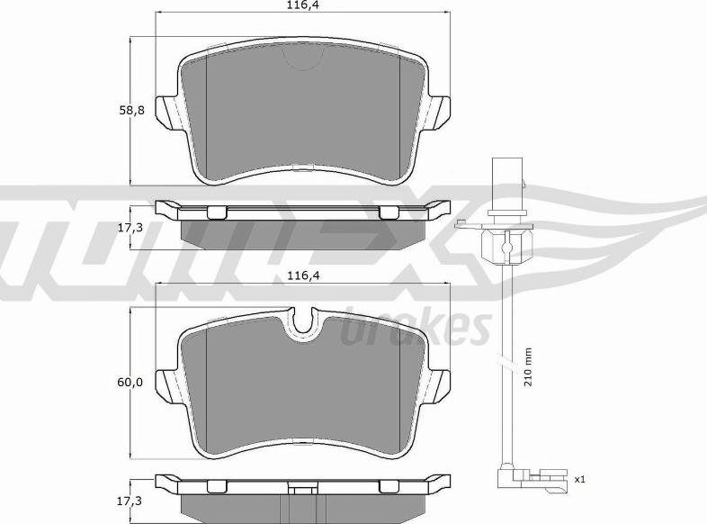 TOMEX brakes TX 16-82 - Kit de plaquettes de frein, frein à disque cwaw.fr