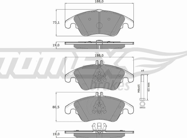 TOMEX brakes TX 16-31 - Kit de plaquettes de frein, frein à disque cwaw.fr