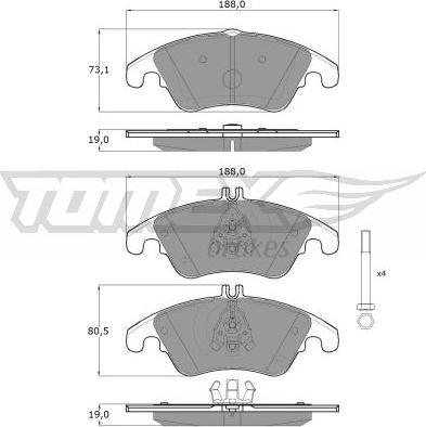 TOMEX brakes TX 16-31 - Kit de plaquettes de frein, frein à disque cwaw.fr