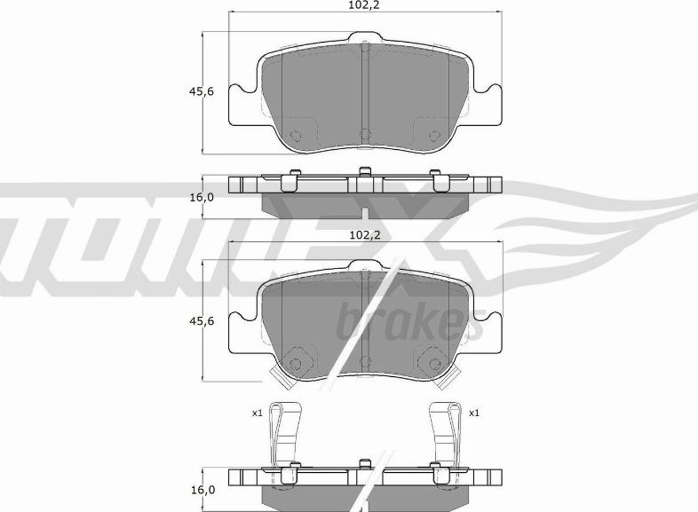 TOMEX brakes TX 16-29 - Kit de plaquettes de frein, frein à disque cwaw.fr