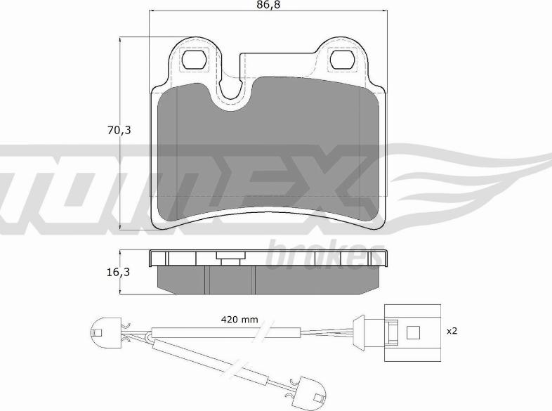 TOMEX brakes TX 16-21 - Kit de plaquettes de frein, frein à disque cwaw.fr