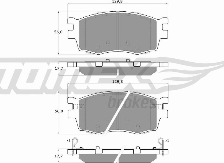 TOMEX brakes TX 16-27 - Kit de plaquettes de frein, frein à disque cwaw.fr