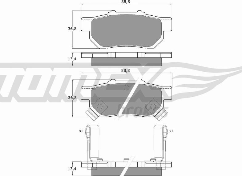 TOMEX brakes TX 10-99 - Kit de plaquettes de frein, frein à disque cwaw.fr