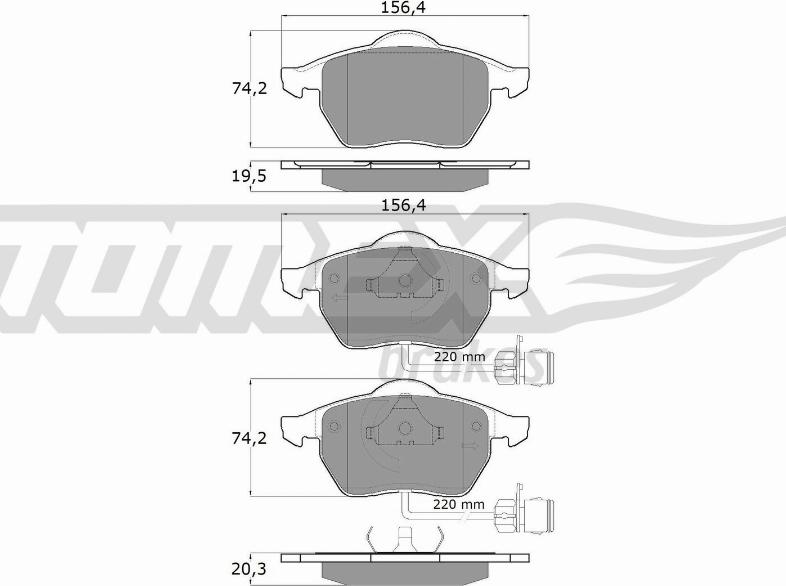 TOMEX brakes TX 10-941 - Kit de plaquettes de frein, frein à disque cwaw.fr