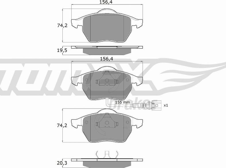 TOMEX brakes TX 10-942 - Kit de plaquettes de frein, frein à disque cwaw.fr