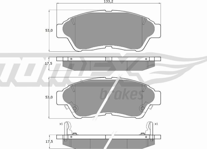 TOMEX brakes TX 10-96 - Kit de plaquettes de frein, frein à disque cwaw.fr