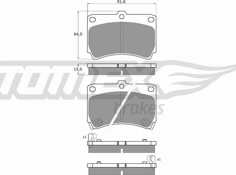 TOMEX brakes TX 10-91 - Kit de plaquettes de frein, frein à disque cwaw.fr