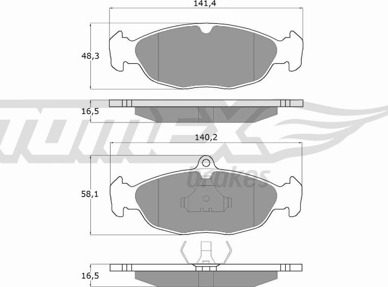 TOMEX brakes TX 10-49 - Kit de plaquettes de frein, frein à disque cwaw.fr