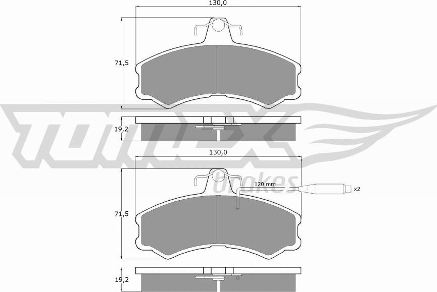 TOMEX brakes TX10-46 - Kit de plaquettes de frein, frein à disque cwaw.fr