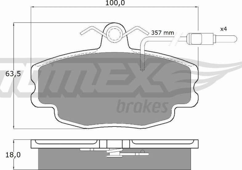 TOMEX brakes TX 10-481 - Kit de plaquettes de frein, frein à disque cwaw.fr