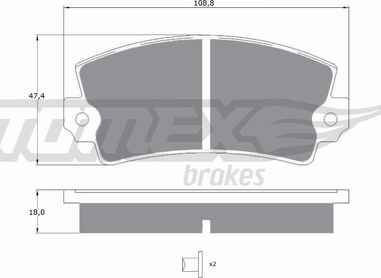 TOMEX brakes TX 10-434 - Kit de plaquettes de frein, frein à disque cwaw.fr