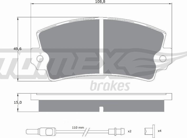 TOMEX brakes TX 10-431 - Kit de plaquettes de frein, frein à disque cwaw.fr