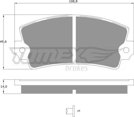 TOMEX brakes TX 10-43 - Kit de plaquettes de frein, frein à disque cwaw.fr