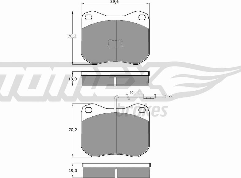 TOMEX brakes TX 10-42 - Kit de plaquettes de frein, frein à disque cwaw.fr