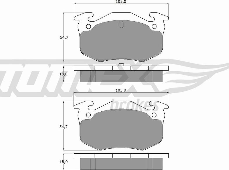 TOMEX brakes TX 10-50 - Kit de plaquettes de frein, frein à disque cwaw.fr