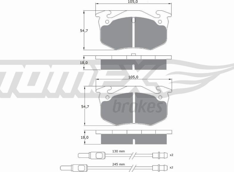 TOMEX brakes TX 10-511 - Kit de plaquettes de frein, frein à disque cwaw.fr