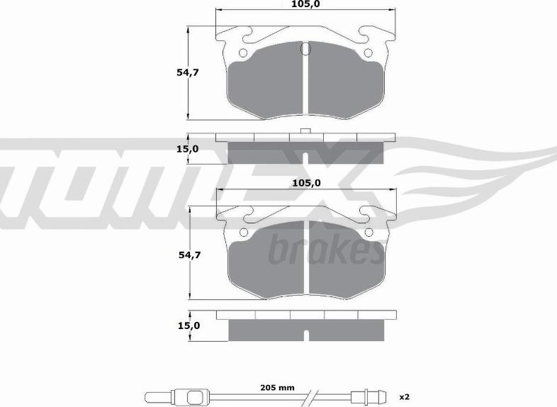 TOMEX brakes TX 10-512 - Kit de plaquettes de frein, frein à disque cwaw.fr