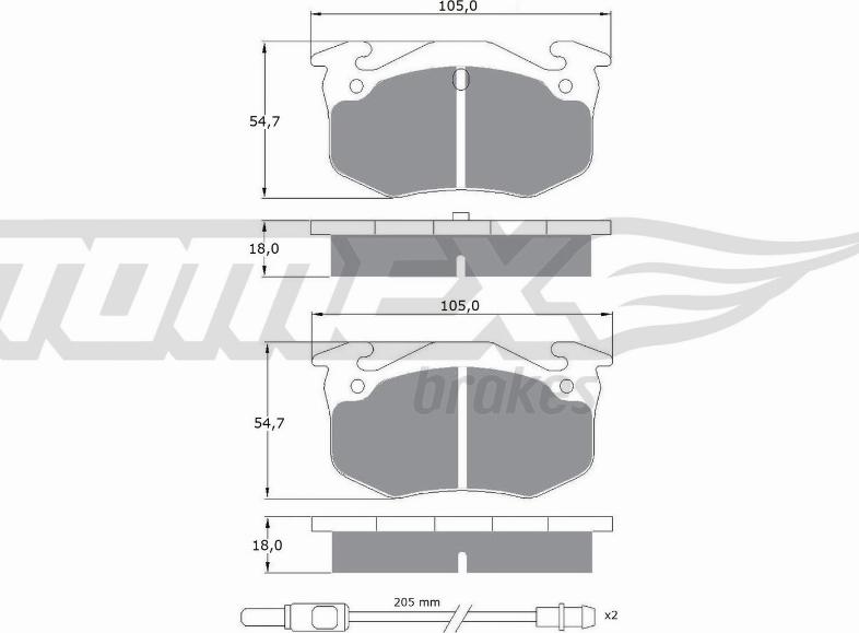 TOMEX brakes TX 10-51 - Kit de plaquettes de frein, frein à disque cwaw.fr