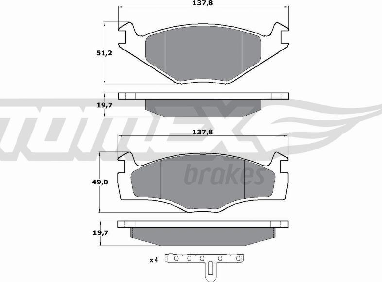 TOMEX brakes TX 10-53 - Kit de plaquettes de frein, frein à disque cwaw.fr