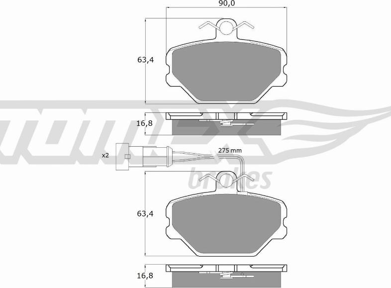 TOMEX brakes TX 10-61 - Kit de plaquettes de frein, frein à disque cwaw.fr