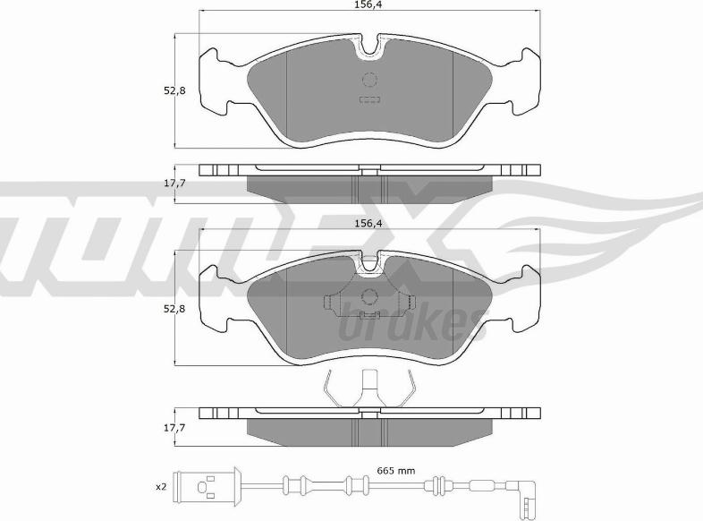 TOMEX brakes TX 10-682 - Kit de plaquettes de frein, frein à disque cwaw.fr