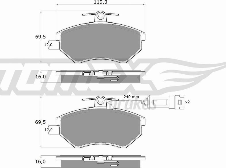 TOMEX brakes TX 10-631 - Kit de plaquettes de frein, frein à disque cwaw.fr