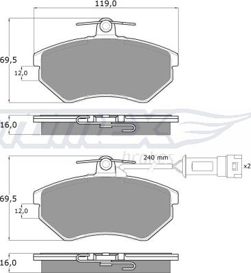 TOMEX brakes TX 10-631 - Kit de plaquettes de frein, frein à disque cwaw.fr