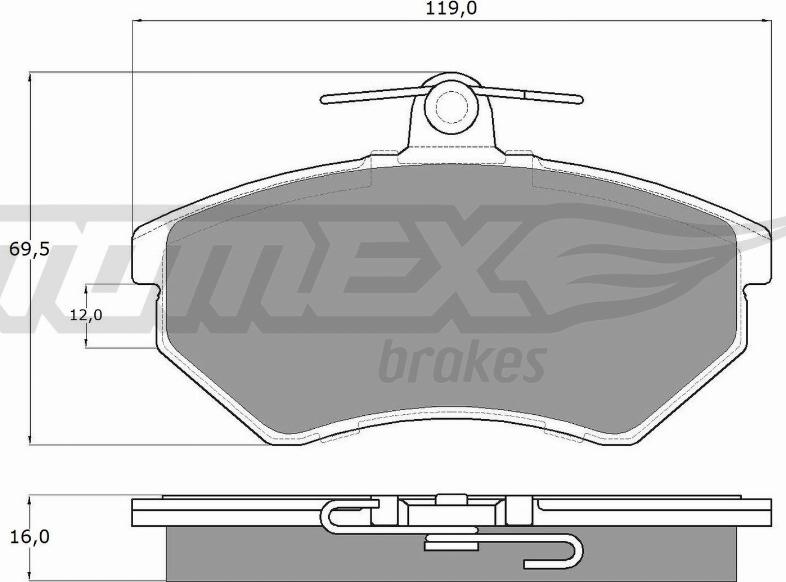 TOMEX brakes TX 10-63 - Kit de plaquettes de frein, frein à disque cwaw.fr