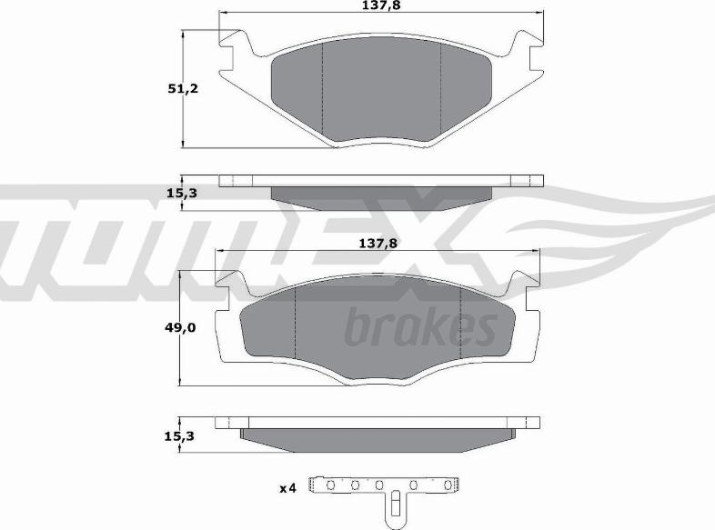 TOMEX brakes TX 10-14 - Kit de plaquettes de frein, frein à disque cwaw.fr