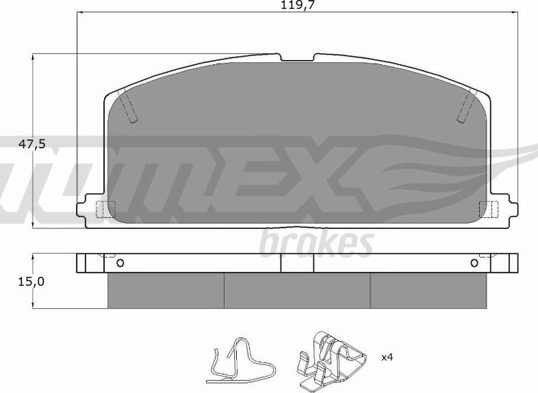 TOMEX brakes TX 10-17 - Kit de plaquettes de frein, frein à disque cwaw.fr