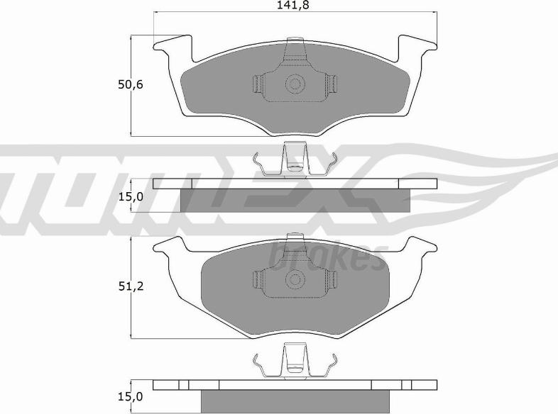 TOMEX brakes TX 10-851 - Kit de plaquettes de frein, frein à disque cwaw.fr