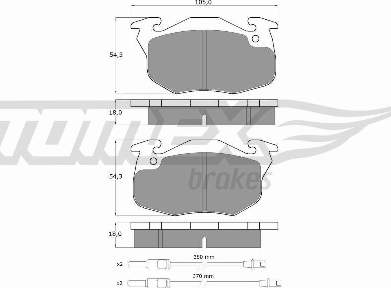 TOMEX brakes TX 10-341 - Kit de plaquettes de frein, frein à disque cwaw.fr